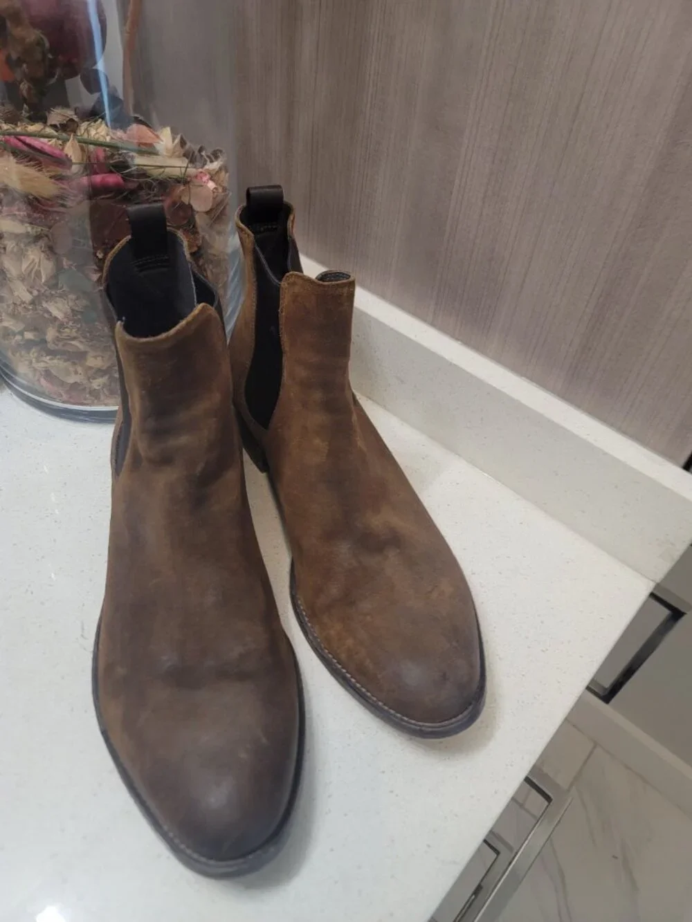 To Boot New York Suede Chelsea Boots Made In Italy Leather Size 11.5 Brown